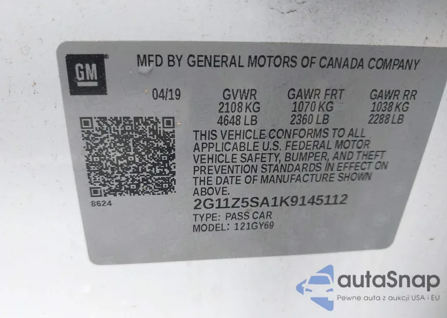 2G11Z5SA1K9145112: 42428013