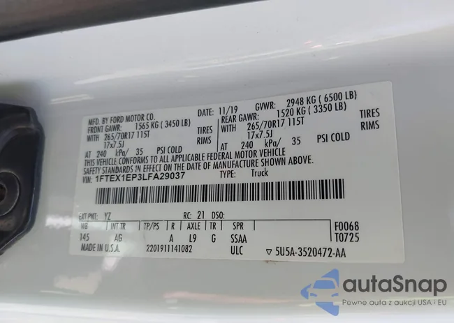 1FTEX1EP3LFA29037: 42428086