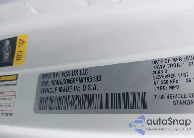 1C4RJXN68RW186133: 42428186