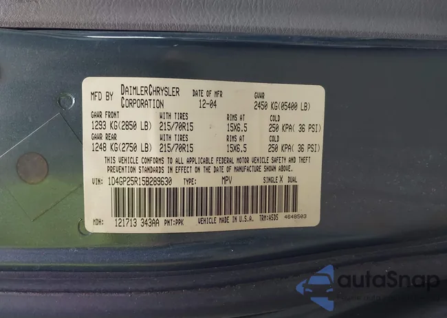 1D4GP25R15B289630: 42428198