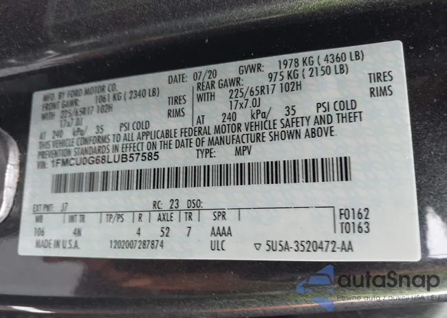 1FMCU0G68LUB57585: 42428317