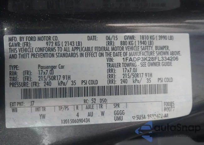 1FADP3K28FL334206: 42428394