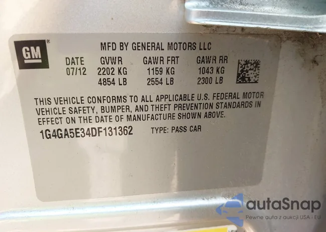 1G4GA5E34DF131362: 42427493