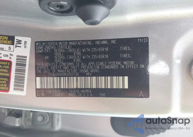 5TDKDRAH9RS050136: 42427558