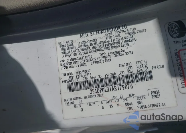 3FADP0L31AR179076: 42427753