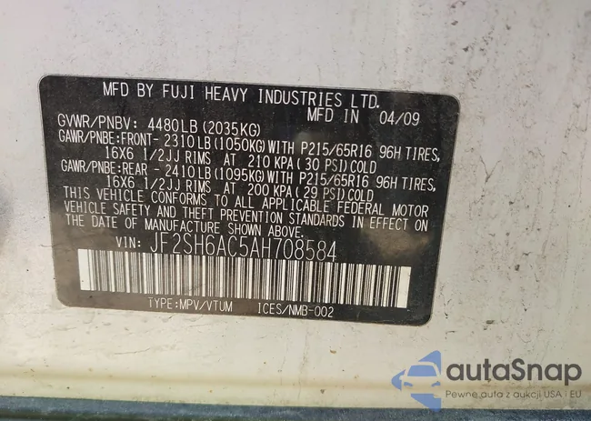 JF2SH6AC5AH708584: 42427761