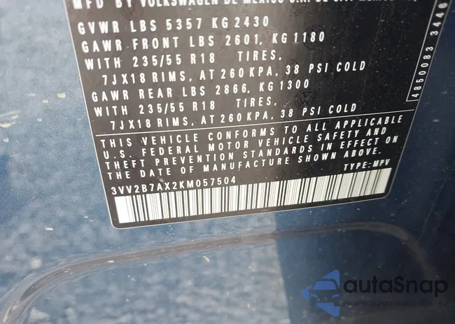 3VV2B7AX2KM057504: 42427783