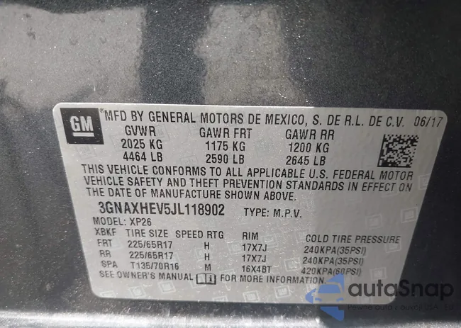 3GNAXHEV5JL118902: 42427809