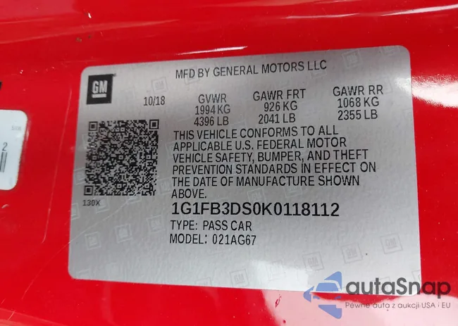 1G1FB3DS0K0118112: 42427810