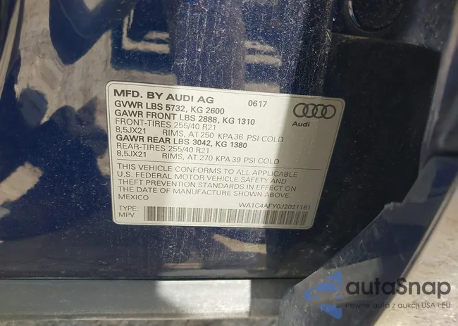 WA1C4AFY0J2021161: 42427823