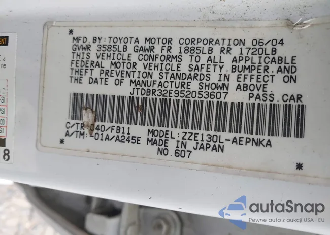 JTDBR32E952053607: 42428872