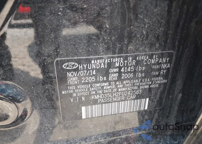 KMHD35LH2FU242583: 42428909