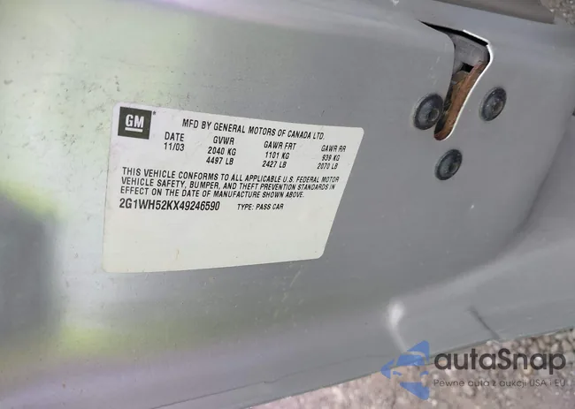 2G1WH52KX49246590: 42428971