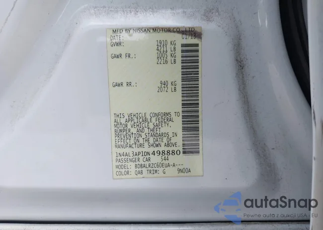 1N4AL3AP1DN498880: 42428987