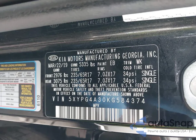 5XYPG4A30KG584374: 42429033