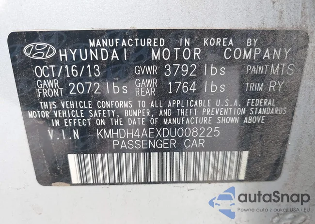 KMHDH4AEXDU008225: 42429038