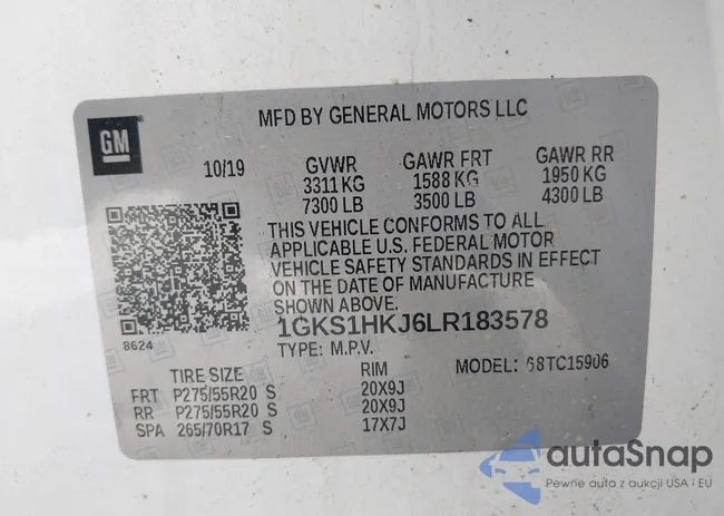 1GKS1HKJ6LR183578: 42428543