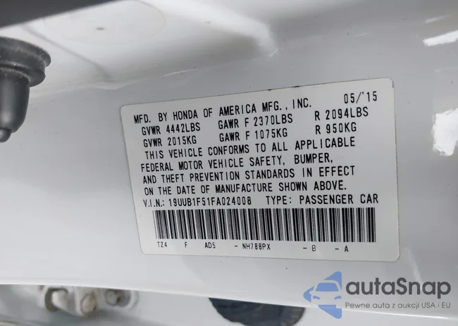 19UUB1F51FA024008: 42428728