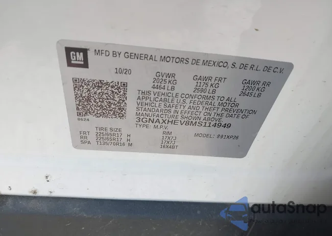 3GNAXHEV8MS114949: 42428731