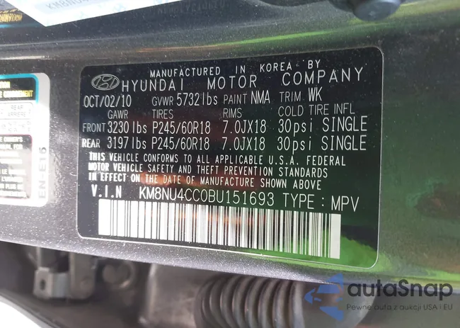 KM8NU4CC0BU151693: 42428808