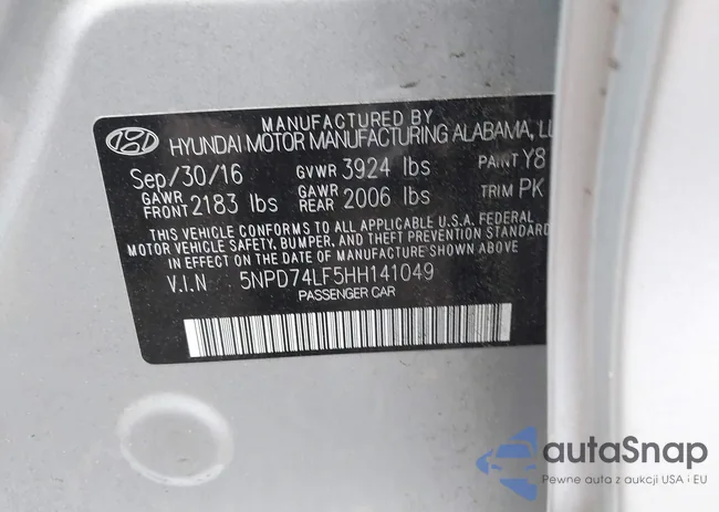 5NPD74LF5HH141049: 42430009