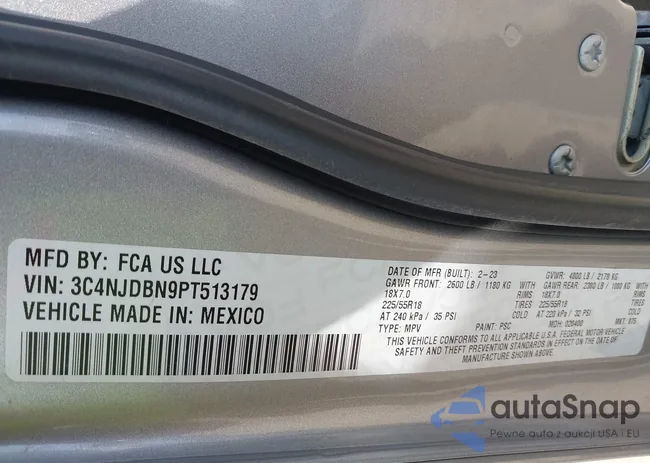 3C4NJDBN9PT513179: 42430083