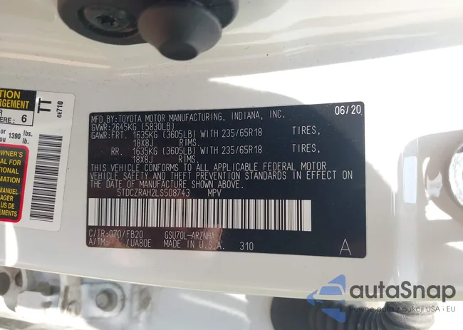 5TDCZRAH2LS508743: 42430088