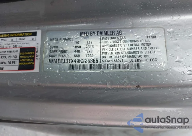 WMEEJ31X49K226366: 42430117