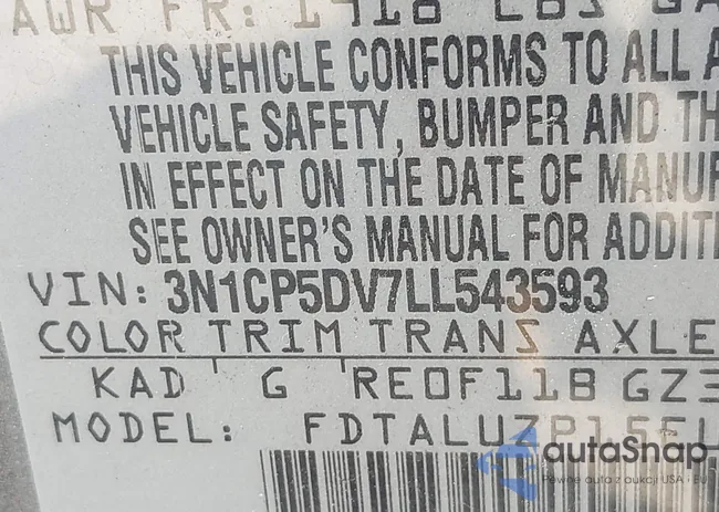 3N1CP5DV7LL543593: 42430129