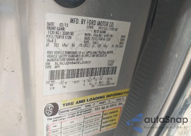 5LMJJ2H54DEL04530: 42430289