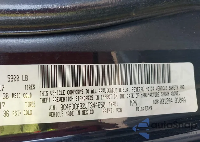 3C4PDCAB2JT344650: 42430310