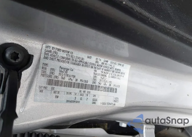 1FADP3FE3GL280819: 42430412