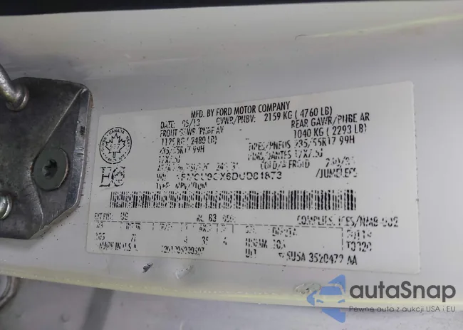 1FMCU9GX6DUD81873: 42429445