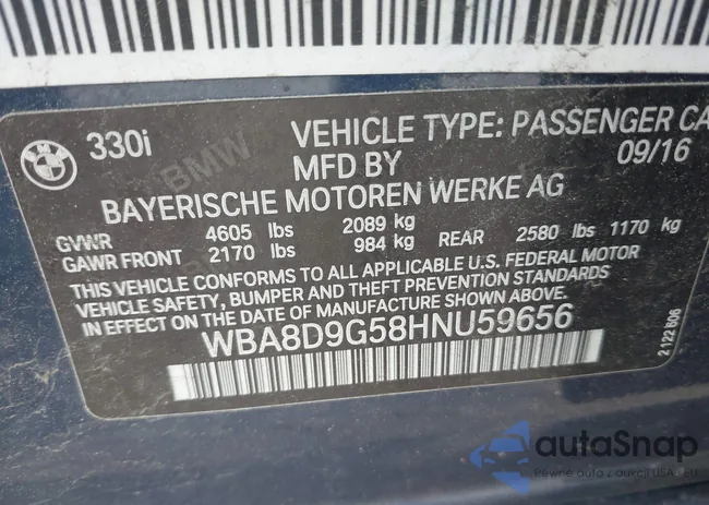 WBA8D9G58HNU59656: 42431040
