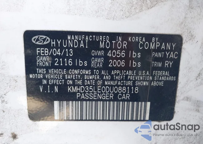 KMHD35LE0DU088118: 42431153