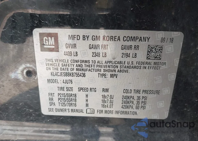 KL4CJESB8KB755436: 42431157