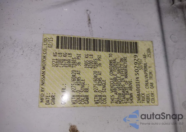 1N6BA0ED1FN502929: 42431227