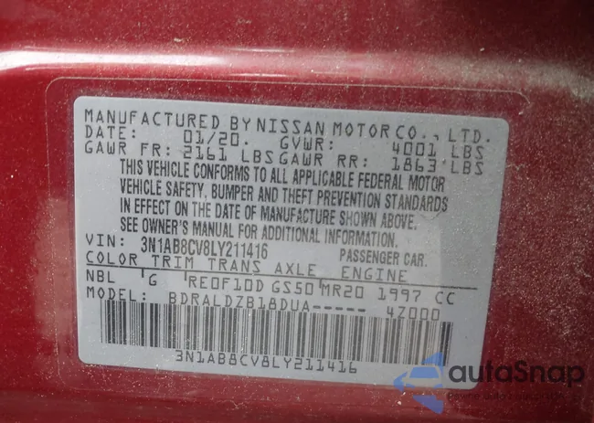 3N1AB8CV8LY211416: 42431324