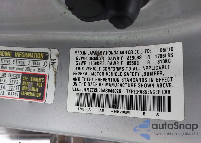 JHMZE2H56AS040026: 42431417