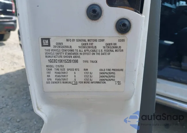 1GCEC19X15Z261398: 42430503