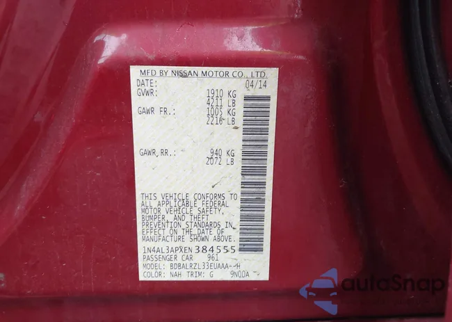 1N4AL3APXEN384555: 42431855