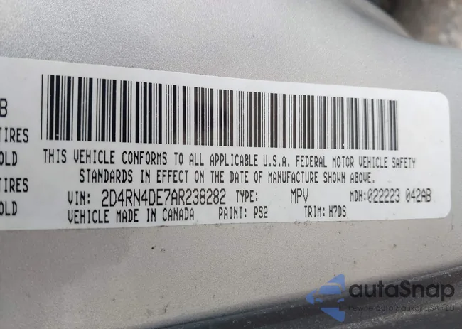 2D4RN4DE7AR238282: 42431895