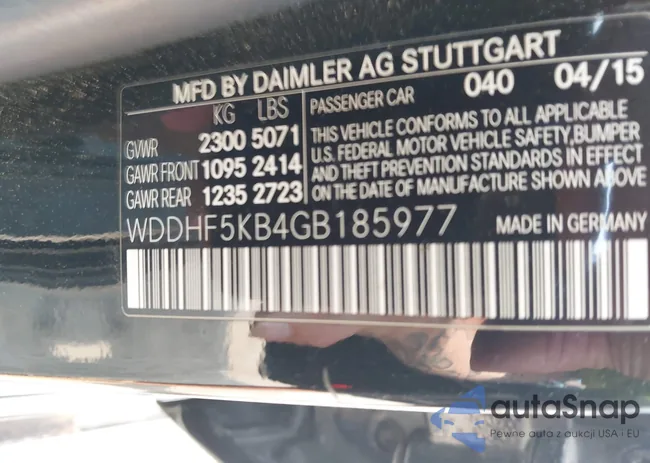 WDDHF5KB4GB185977: 42431974