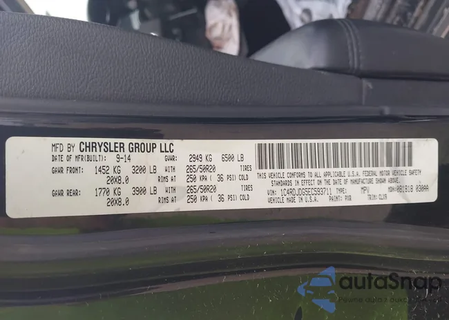 1C4RDJDG5EC593711: 42431980