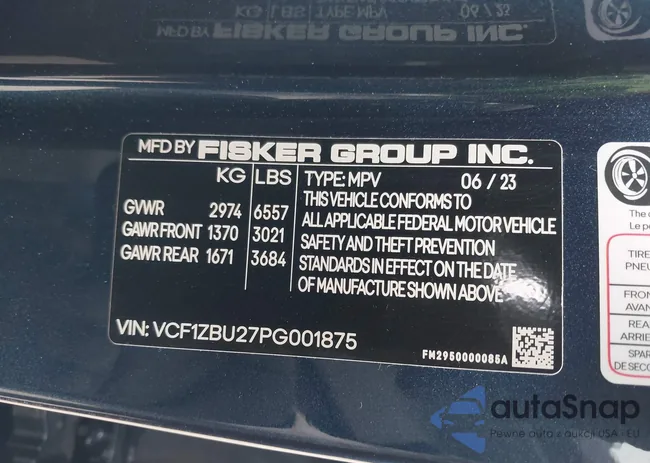 VCF1ZBU27PG001875: 42432016