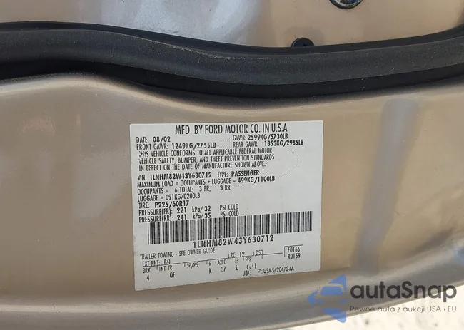 1LNHM82W43Y630712: 42432219