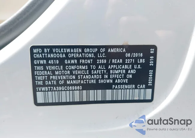 1VWBT7A39GC069860: 42432286