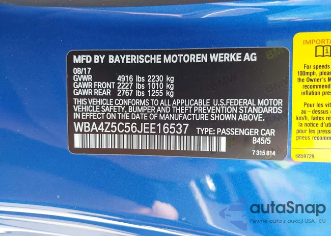 WBA4Z5C56JEE16537: 42432394