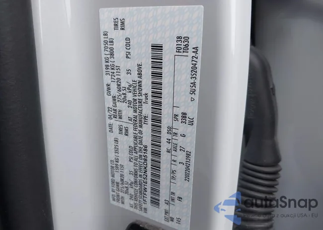 1FTFW1E52NKD85186: 42431458