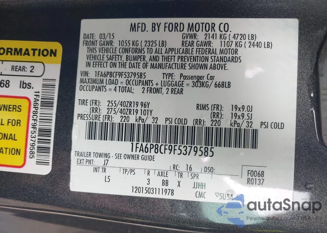 1FA6P8CF9F5379585: 42431555